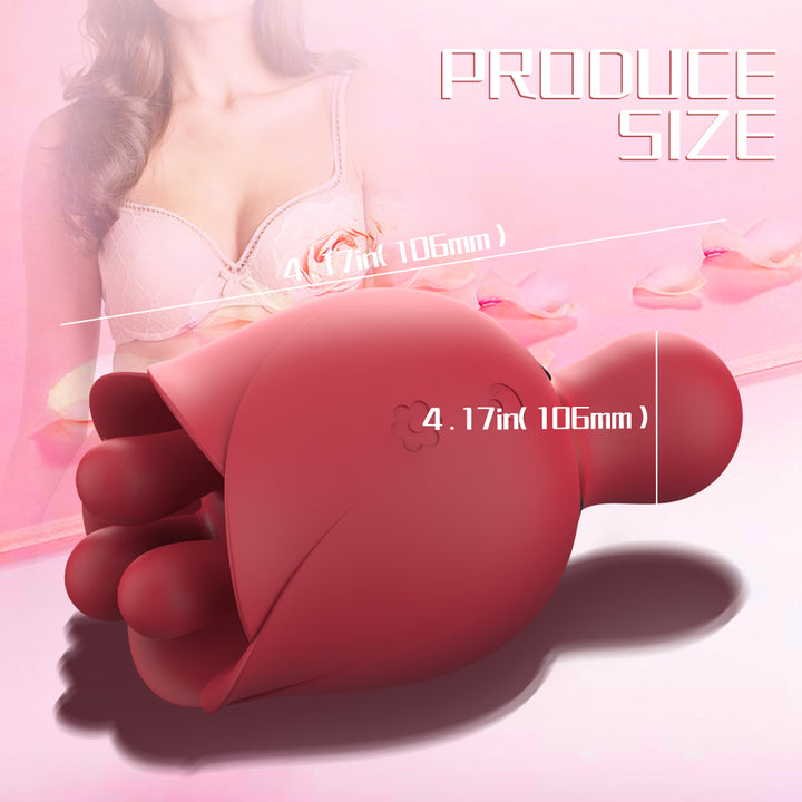 2025 Rose Dual Vibrator – 9 Pulse Modes & Double Stimulation｜IPX8 Waterproof｜Magnetic/USB Charging｜Discreet Shipping