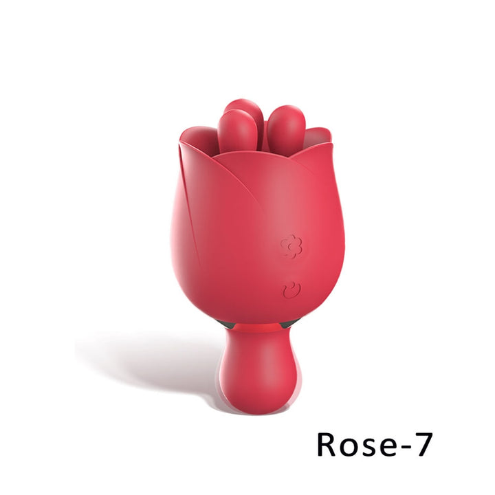 2025 Rose Dual Vibrator – 9 Pulse Modes & Double Stimulation｜IPX8 Waterproof｜Magnetic/USB Charging｜Discreet Shipping