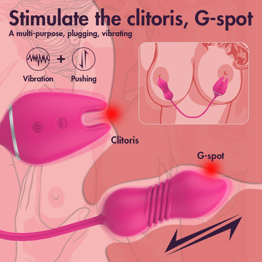 Auto-Thrust Couple Vibrator｜Dual Motor & 9 Thrust Modes｜G-spot & Clitoral Sync｜IPX7 Waterproof Design