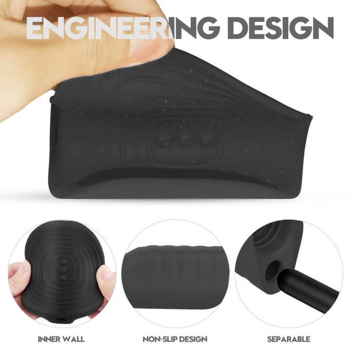 Electric Black Penis Masturbation Sex Toy For Men Automatic Red Penis Massager Masturbator Sleeve Vibrating Machine
