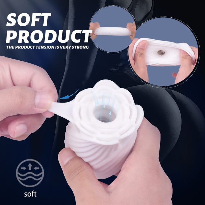 Rose Male Masturbator Cup Glans Stimulator Adult Sex Toys For Men Masturbators