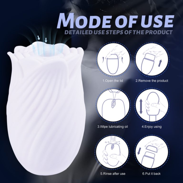 Rose Male Masturbator Cup Glans Stimulator Adult Sex Toys For Men Masturbators