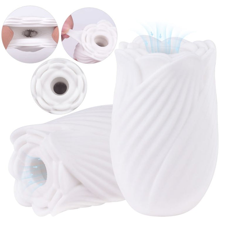 Rose Male Masturbator Cup Glans Stimulator Adult Sex Toys For Men Masturbators