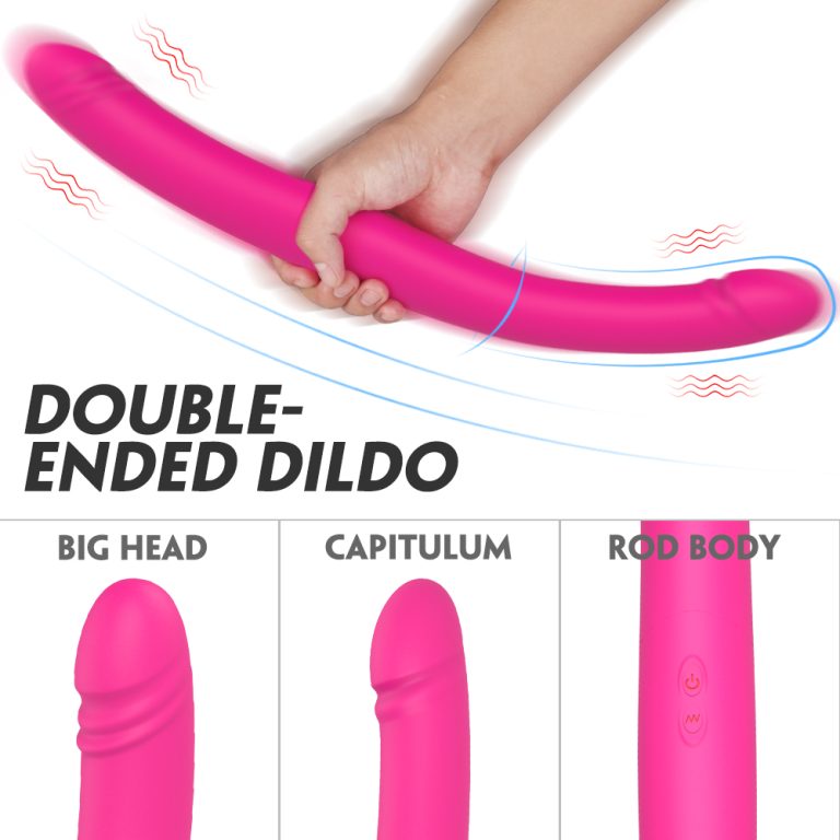 Silicone Strap On Penis Double Headed Dildo Lesbian Couples G Spot Clit Vibrator Sex Toys For Women