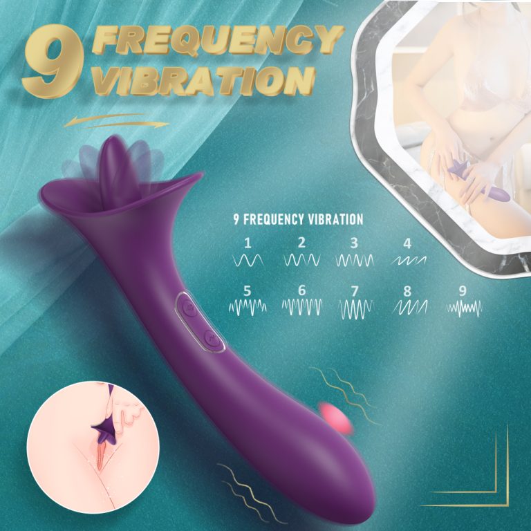 Soft Silicone Tongue Licking Massager Realistic Massager Vibrator Sex Toy