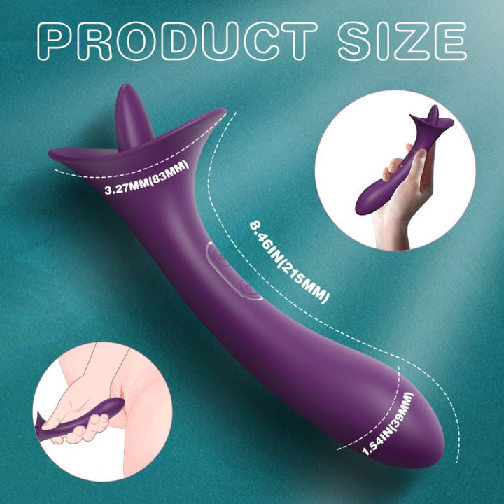 Soft Silicone Tongue Licking Massager Realistic Massager Vibrator Sex Toy
