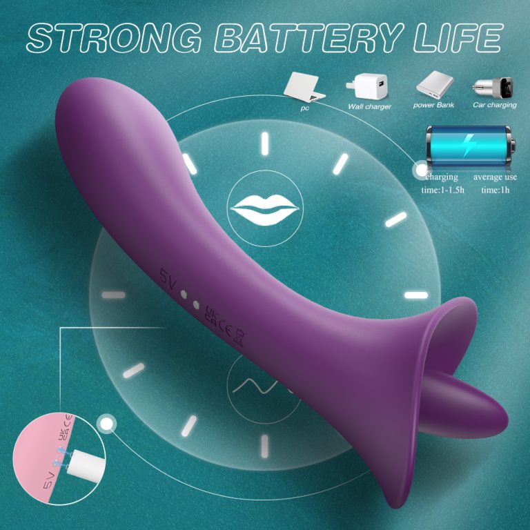 Soft Silicone Tongue Licking Massager Realistic Massager Vibrator Sex Toy