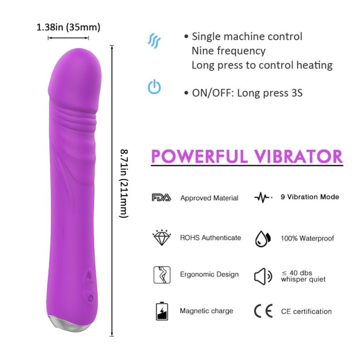 Warm Massager Vagina Sex Toys Massager G Spot Women Silicone Rubber Toys Sex Adult Vibrator Sex Toys For Woman Violet