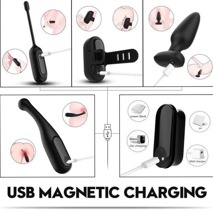 Anal Plug G Spot Vibrators Finger Sleeve Vagina Vibrator Sex Toy Sets