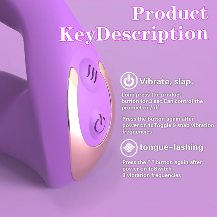 Silicone Vibration Waterproof Double Anal And Woman G Spot Lick Vagina Clitoris Sex Toy Massage Vibrator